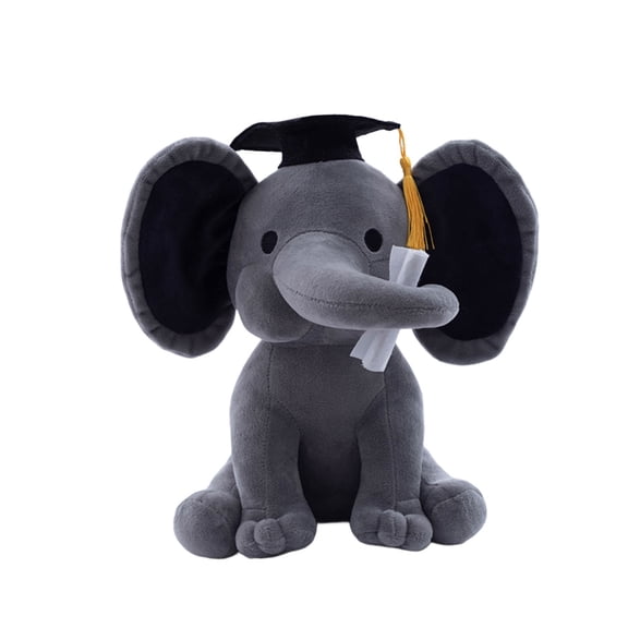 Elephant Graduation Plush Toy - Super Soft Elephant Graduation Stuffed Animal Dress Up with Graduation Cap with Tassel - Reward Celebration Grad Gift