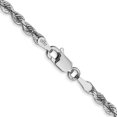 thumbnail image 3 of Solid 10k White Gold 3.2mm Diamond Cut Quadruple Rope Chain - 30", 3 of 8