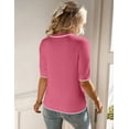 thumbnail image 4 of Zeagoo Womens Summer Sweater Short Sleeve Crew Neck Loose Fit Soft Lightweight Casual Pullover Tops Trendy Outfits, 4 of 5