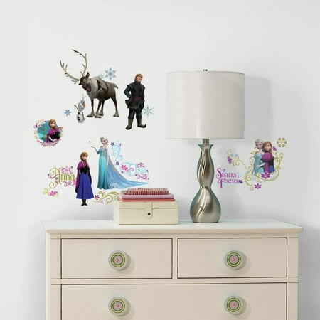 RoomMates Frozen Peel and Stick Wall Decals with Glitter