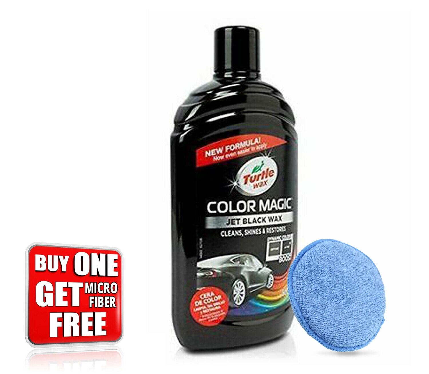 Turtle Wax Color Magic Plus Car Polish Cleans Shine Restore FREE PAD