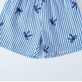 thumbnail image 6 of CUZIBR Summer Toddler Baby Girls 2 Piece Sets Sleeveless Striped Prints Cute Bow Crewneck Ruffles Trim Tank Top Blouse Shorts Breathable Stylish Lightweight Outfits,Blue,9-12 Months, 6 of 6