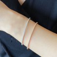 thumbnail image 4 of Quality Brand Pure 925 Sterling Silver Jewelry For Women Gold Bangle Move Diamond Bangle Wedding Jewelry Around Rivet 6cm Bangle, 4 of 5