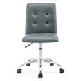 thumbnail image 4 of Modway Chaise de Bureau Pivotante Sans Accoudoirs à Dossier Mi-Haut à Nervures, Gris, 4 of 5