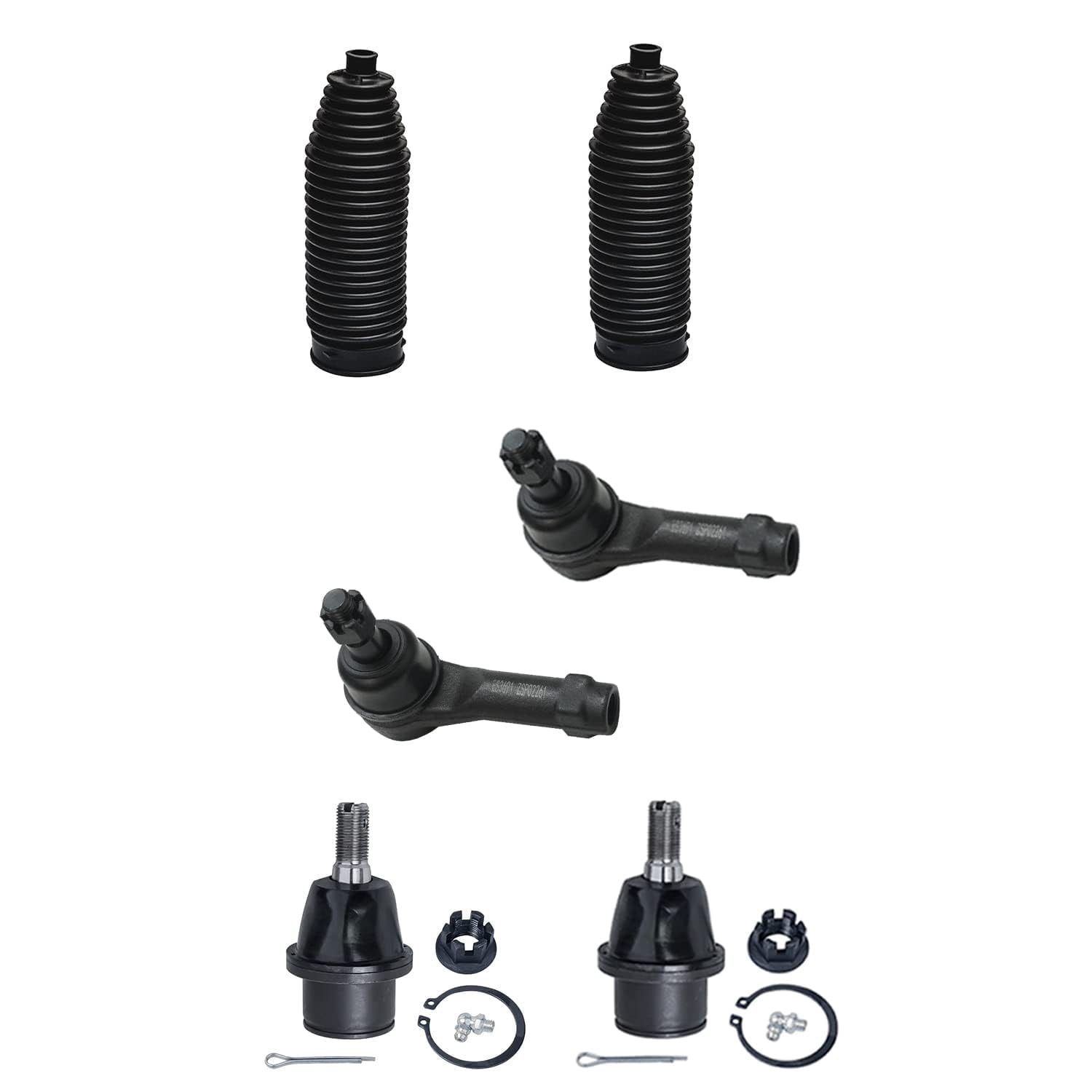 Detroit Axle - 2WD Front End 12pc Suspension Kit for 05-08 Ford F-150 Lincoln Mark LT 2005 2006 2007 2008, 2 Upper Control Arms 2 Lower Ball Joints 4 Outer Inner Tie Rods 2 Sway Bars 2 Boots