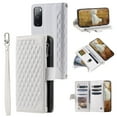 thumbnail image 2 of Wallet Case for Samsung Galaxy S20 FE (6.5 Inch) with Kickstand Card Slots Wrist Strap Case, Magnetic Shockproof Flip Phone Cover for Samsung Galaxy S20 FE,White, 2 of 13