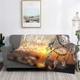 thumbnail image 5 of KLL Follow Your Dream Dreamcatcher Print Fleece Throw Blanket, Horizontal Fleece Bedding Cute Soft Blankets Comfy Fleece Flannel Plush Home Decor for Couch & Bed -80"x60", 5 of 9