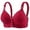 Red, variant on Bras Women Front Closure Bra Adjustable Straps Full Coverage Bra Wireless Bra Everyday Bra Support Bras for Women