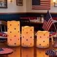 thumbnail image 1 of Linnome Independence Day Colorful Star Electronic Candle Light Set 3 Pieces Flameless LED Remote Control Candles Multicolor As Shown, 1 of 8