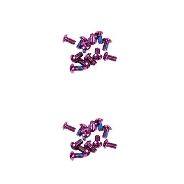 Soidarity 12 piezas tornillos de rotor de freno de disco de bicicleta M5 color Violett