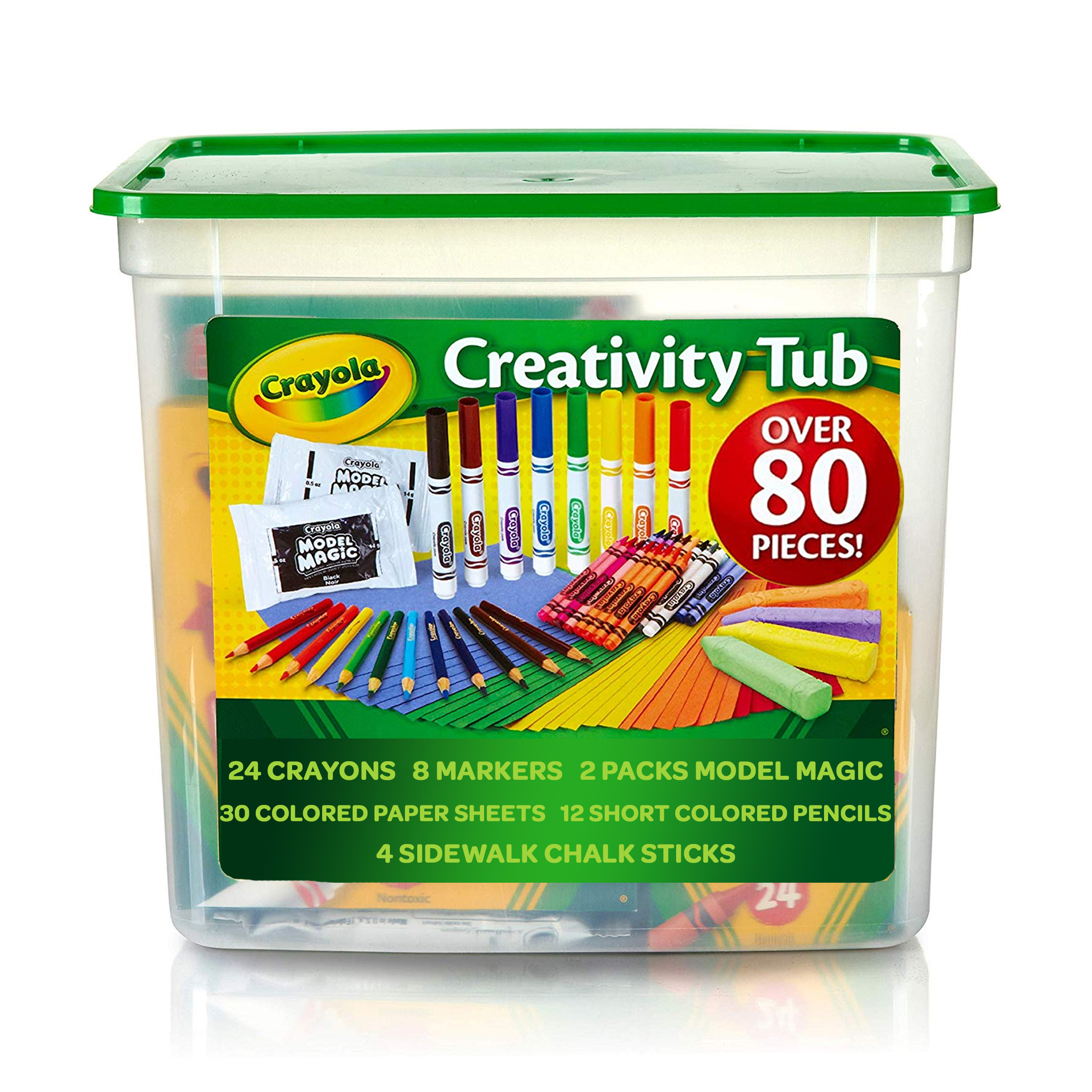 Crayola Creativity Tub Art Set Ages 5+, 80 Pieces
