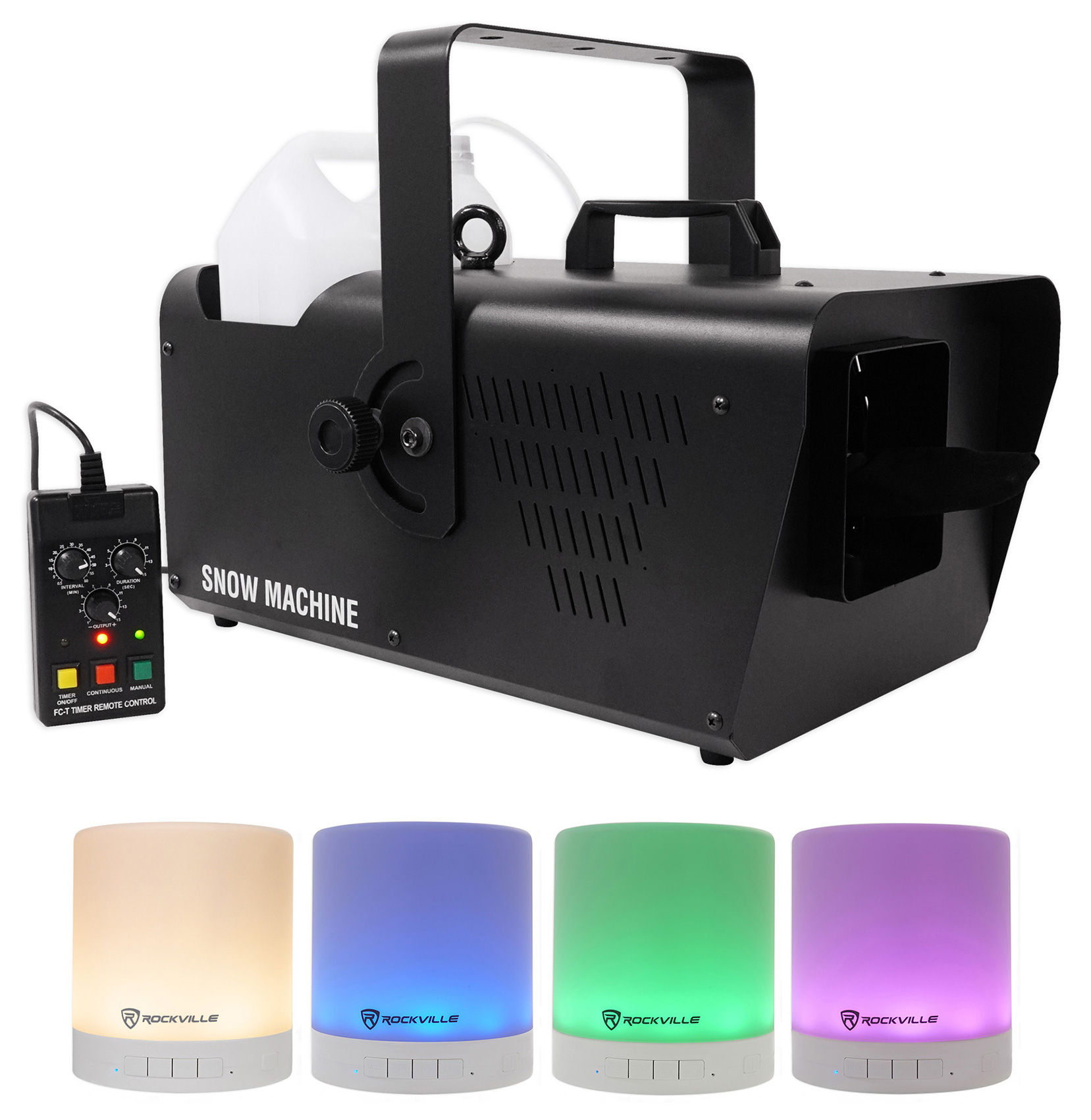 Chauvet DJ SM 250 Portable DMX Snow Machine w/ Timer Remote SM250 + Free Speaker