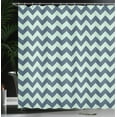 thumbnail image 3 of Ambesonne Chevron Shower Curtain, Abstract Geometric Zigzag, 69"Wx70"L, Sea Blue, 3 of 4