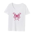 thumbnail image 3 of Camiseta para mujer Verano Simple Moda Cuello redondo Camiseta para ir de compras Camping Mujer XL, 3 of 7