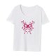 thumbnail image 3 of Camiseta de cuello redondo para mujer, sencilla y moderna, para ir de compras, acampar y mujer. S, 3 of 7