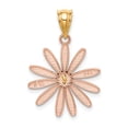 thumbnail image 4 of 14K Two-Tone Gold Charm Pendant 19 mm 18 Rose & Yellow Daisy, 4 of 4