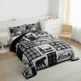 thumbnail image 3 of jejeloiu Outdoor Adventure Full Size Comforter Sets,Safari Bear Deer Bedding Comforter Set,Rustic Farmhouse Cabin Bedding Sets For Adults,Ultra Soft Home Decor Reversible,3pcs, 3 of 8