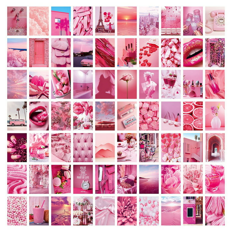 Wall Collage Kit Vintage 70Pcs Aesthetic Room Posters Bedroom Decor for  Teen Girls 70 photo collages ,Dorm Wall Decor, Teen Room Decor