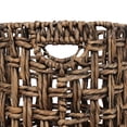 thumbnail image 4 of happimess BSK2033B-3SET Lasuna Coastal Bohemian Water Hyacinth Handwoven Checker Weave Nesting Baskets with Handles, Brown (Set of 3), 4 of 6