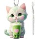 thumbnail image 2 of Fiudx Llavero de Gatos Adorables, Impresión Acrílica a Doble Cara, Diseño Colgante Duradero, Temática Navideña, Adorno Colgante Multiusos, Regalo Ideal para Enamorados, Fácil de Colgar, 1 Pieza, 2 of 7
