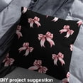 thumbnail image 2 of Manfei Pastel Bow Sewing & Crafting Fabric (5 Yards), Black Pink Home Decor Fabric by the Yard, Girls Dreamy Princess DIY Fabric, 2 of 6