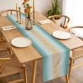 thumbnail image 3 of Table Runner 72 Inches Long for Kitchen Dining, Teal Ombre Dresser Scarf Farmhouse, Dining Table Decorations for Wedding/Parties, Modern Yellow Gradient Farmhouse Art 16 x 72 In, 3 of 8