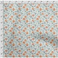 thumbnail image 4 of Soimoi Watercolor Floral Printed, Japan Crepe SatinFabric, by The Yard 54 Inch Wide, Decorative Sewing Fabric for Dresses Kimonos Gowns, White & Orange, 4 of 5