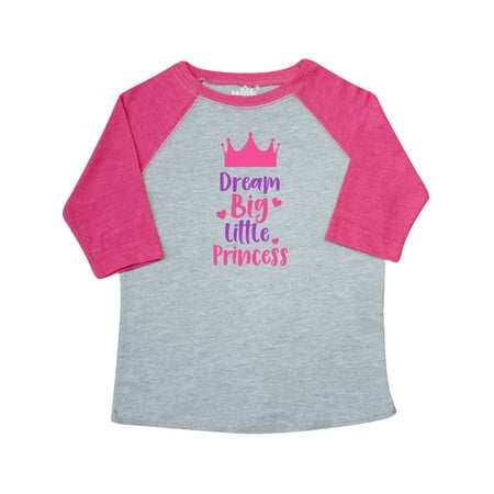 

Inktastic Dream Big Little Princess Crown Hearts Gift Toddler Toddler Girl T-Shirt