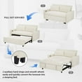 thumbnail image 3 of ARCTICSCORPION Modern Corduroy Pull-Out Bed Convertible Sleeper Sofa with 2 Throw Pillows, Beige, 3 of 9