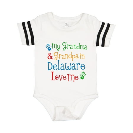 

Inktastic Delaware Grandma Grandpa Love Me Gift Baby Boy or Baby Girl Bodysuit