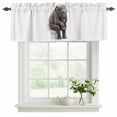 thumbnail image 2 of 2 Pack Valances for Windows, Funny Elephants Window Valances for Living Room/Bedroom/Bathroom, Cute Art Fun Lovely Animals on Toilets Light Filtering Kitchen Curtain Valance 42"W x18" L, 2 of 9