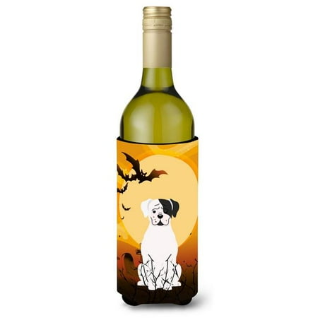 

Halloween White Boxer Cooper Wine Bottle Beverge Insulator Hugger