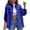 Blue, variant on Lindreshi Shackets for Women Fall Clearance Women's Fashion Long-Sleeved Casual Button Loose Jacket with Burrs and Holes