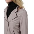 thumbnail image 4 of FashionOutfit Women's Casual Lightweight Woven Zip Up Moto Biker Jacket, 4 of 5