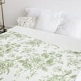 thumbnail image 6 of Floral Fuzzy Blanket Green Flowers Throw Blanket Decorative Soft Cozy Flannel Blanket for Home Bed Sofa Couch Chair, 50 x 60 Inch, 6 of 6