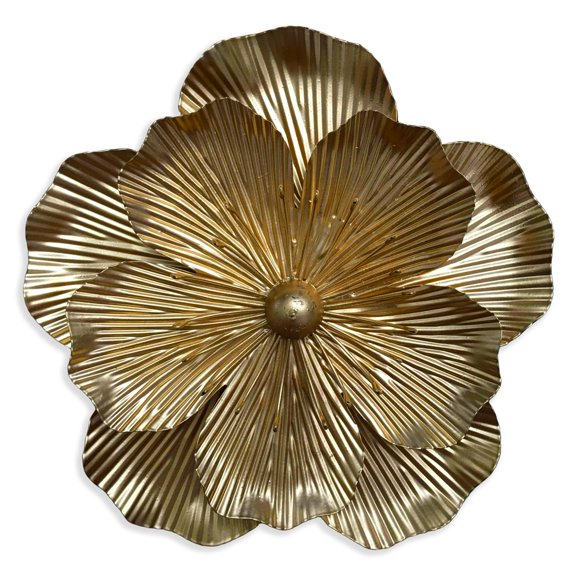 Decoración de pared con flores de metal Picfarce 9, rústica y moderna, 23 cm