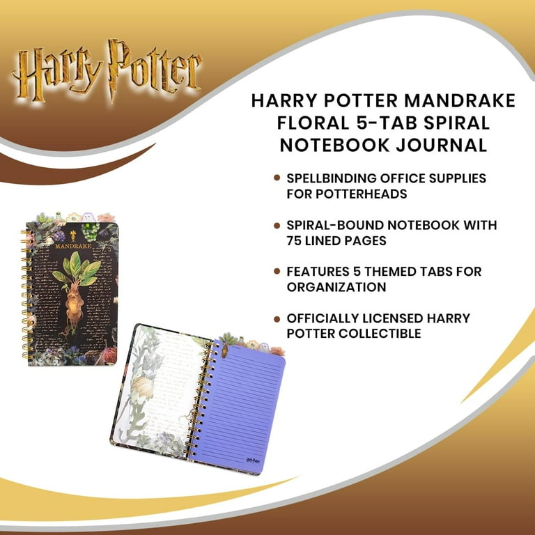 Harry Potter Dark Garden Anime Notebook Tabbed Journal College Ruled 288  Pages