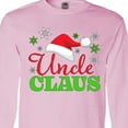 thumbnail image 4 of Inktastic Uncle Claus with Christmas Santa Hat and Snowflakes Long Sleeve T-Shirt, 4 of 5
