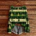 thumbnail image 2 of WTOBBY Women's Christmas Print Lightweight Sweater Casual Long Sleeve Knitted Pullover, Holiday Pattern Soft Fabric for Fall and Winter, Comfortable Fashion Top for Women,Army Green L, 2 of 4