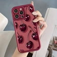 thumbnail image 3 of Sexy Wine Cherry Graffiti Phone Case for iPhone 17/16/15/14/13 Series, Red Cherry Art Design, Anti-Scratch Shockproof Protective, 3 of 6