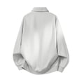 thumbnail image 6 of Jacket for Men Solid Color Long Sleeve Zip Up Regular Fit Casual Turn Collar Lightweight Breathable Daily Outdoor Travel Business Outerwear Coat Tops Beige,XXL, 6 of 9