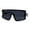 All Black, variant on Womens 80s Flat Top Thick Plastic Shield Sunglasses All Black