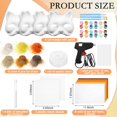 thumbnail image 2 of Kit de mascarillas Therian DIY Seenelling, 33 unidades, con máscara de gato en blanco, 2 of 6