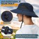 thumbnail image 3 of (Azul marino) Sombrero Hombres Mujeres Protector solar Verano Protección UV Senderismo al aire libre Sombrero de cubo plegable impermeable para viajes, jardinero, 3 of 5