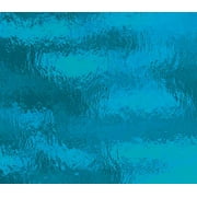 OCEANSIDE STAINED/FUSING GLASS SHEETS - DEEP AQUA ROUGH ROLLED FUSIBLE (Small 8" x 12")