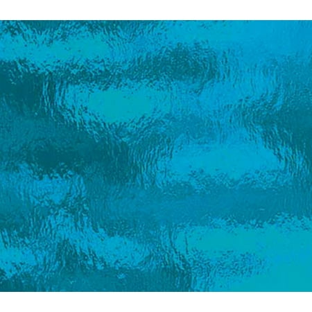 OCEANSIDE STAINED/FUSING GLASS SHEETS - DEEP AQUA ROUGH ROLLED FUSIBLE (Small 8" x 12")