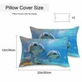 thumbnail image 3 of Waterproof Throw Pillow Covers Set of 2, 20x12 Inch Blue Seal Coastal Decorative Pillowcases Outdoor Pillow Slip Cushion Covers Set for Couch Tent Nautical Summer Beach Ocean, 3 of 7