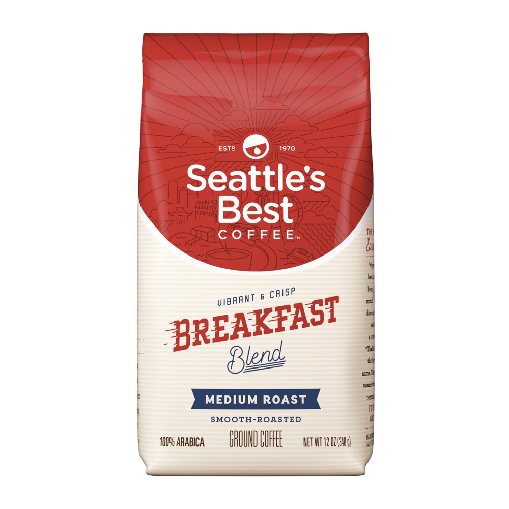 Seattle's Best Coffee Breakfast Blend Medium Roast Ground Coffee, 12