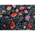 thumbnail image 4 of oneOone Cotton Cambric Black Fabric Leaves & Flower Floral Quilting Supplies Print Sewing Fabric By The Yard 42 Inch Wide, 4 of 4
