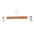 thumbnail image 1 of Perchas para pantalones de madera de alta calidad con clips de metal, percha para pantalones con clip de agarre, gancho giratorio de 360 ​​° de madera maciza con acabado liso, paquete de 10,, 1 of 5